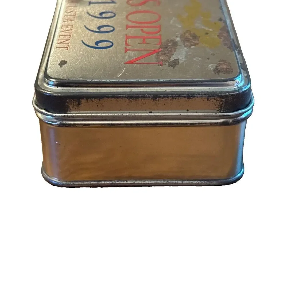 1999 US Open Louis Armstrong Stadium Pins (2) In Collectible Tin DAMAGED